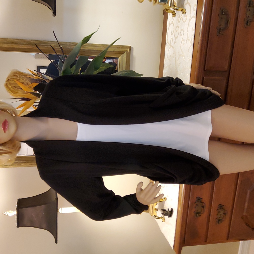 Black Drape Front Cardigan
